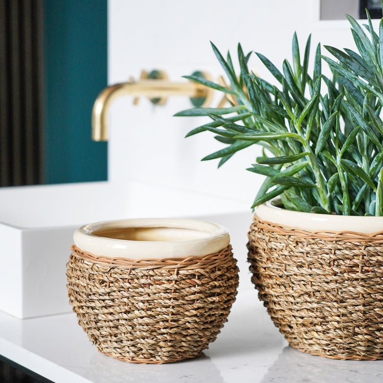 Seagrass Pot Cover Natural Nested set of 2 - Skandi London