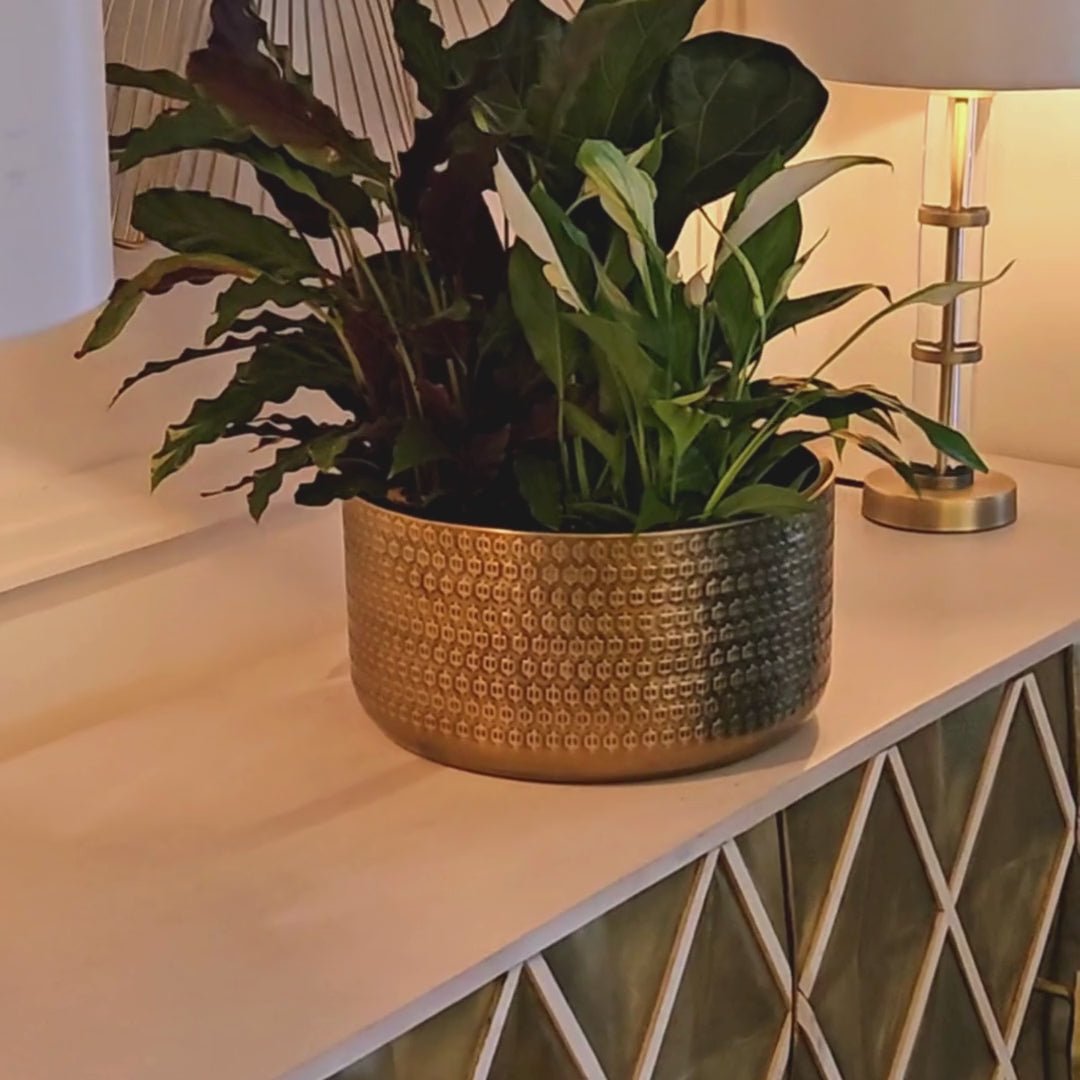 Thor Embossed Bowl Gold - Skandi London