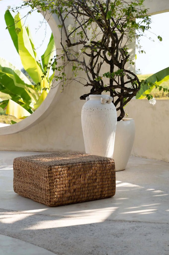 The Hyacinth Pouffe Square - Natural - Medium - Skandi London
