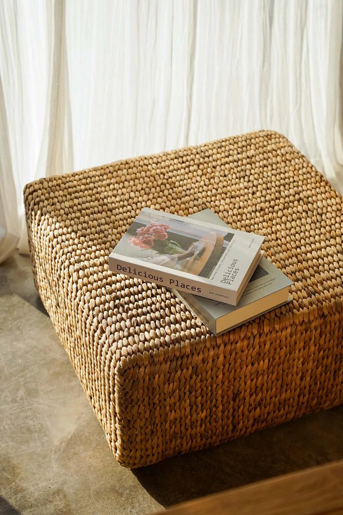 The Hyacinth Pouffe Square - Natural - Medium - Skandi London