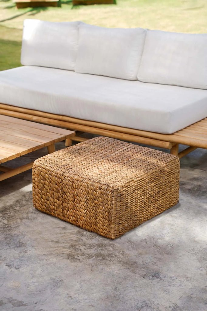 The Hyacinth Pouffe Square - Natural - Medium - Skandi London