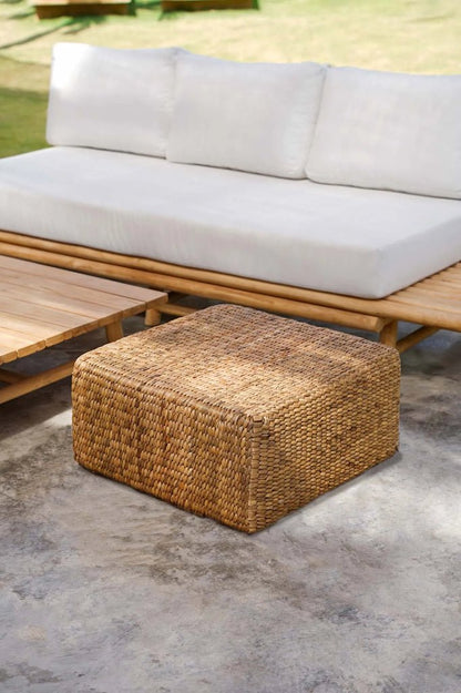 The Hyacinth Pouffe Square - Natural - Medium - Skandi London