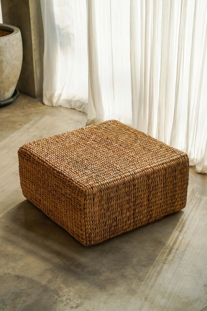 The Hyacinth Pouffe Square - Natural - Medium - Skandi London