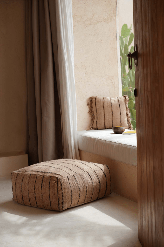 The Oh My Gee Pouffe - Beige Black - Skandi London