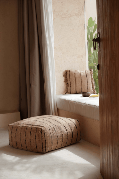 The Oh My Gee Pouffe - Beige Black - Skandi London