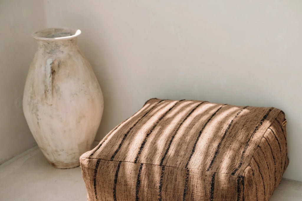 The Oh My Gee Pouffe - Beige Black - Skandi London
