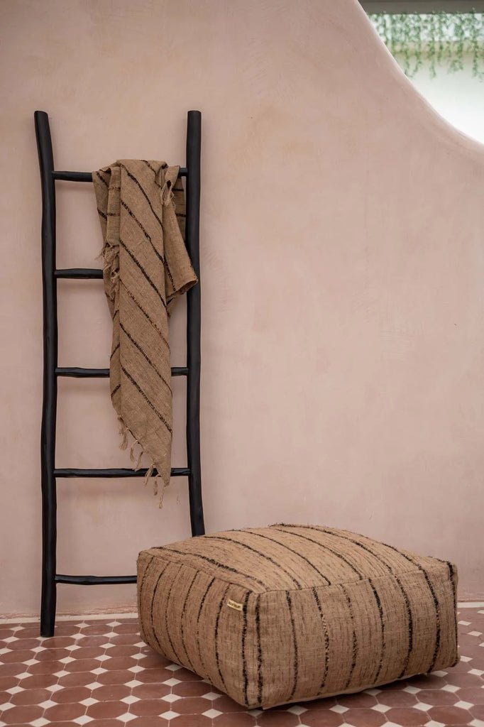 The Oh My Gee Pouffe - Beige Black - Skandi London