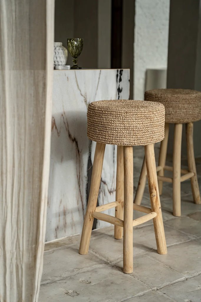 The Raffia Bar Stool - Skandi London