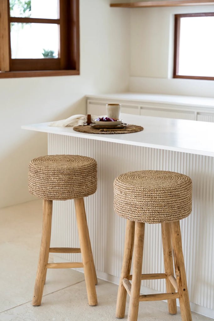The Raffia Bar Stool - Skandi London