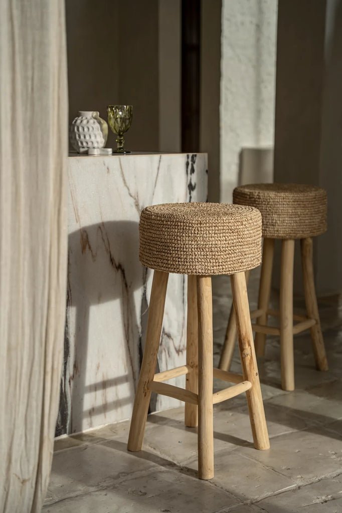 The Raffia Bar Stool - Skandi London
