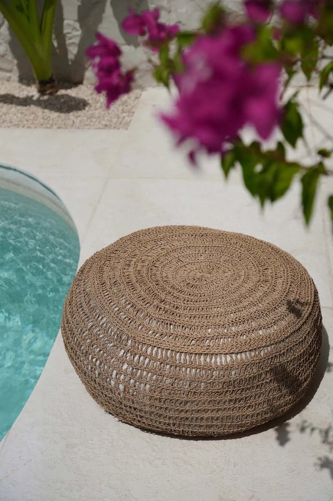 The Seagrass Pouffe - Natural - Medium - Skandi London