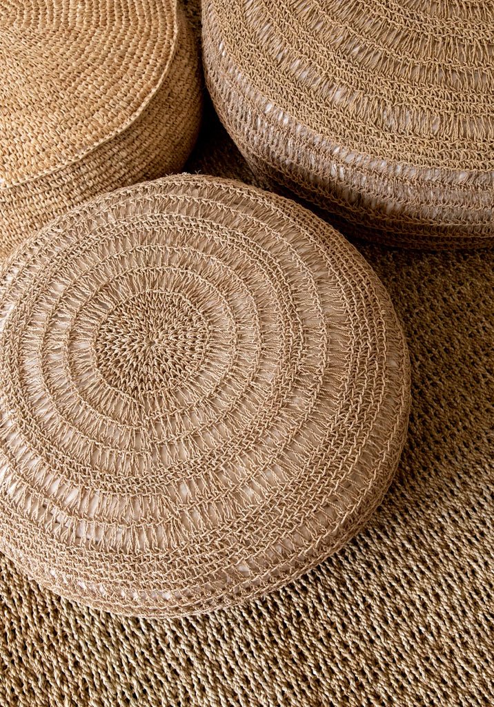 The Seagrass Pouffe - Natural - Medium - Skandi London