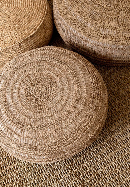 The Seagrass Pouffe - Natural - Medium - Skandi London