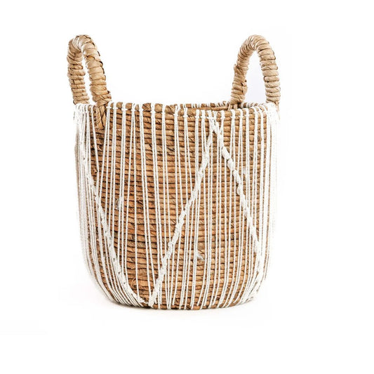 The Straight Stitched Macrame Basket - Small - Skandi London
