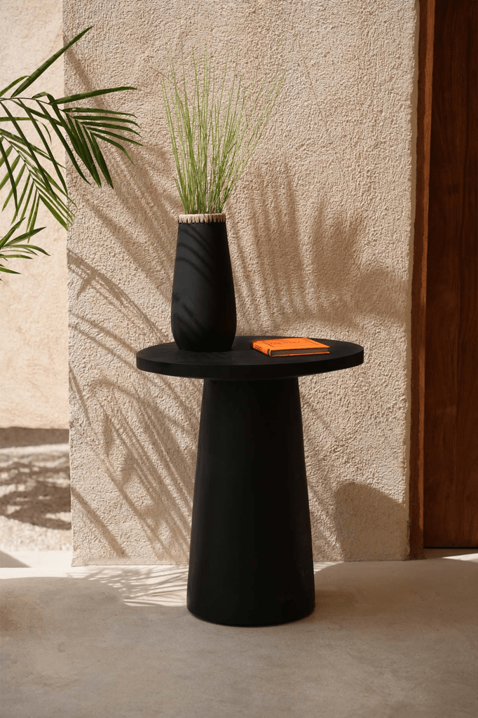 The Timber Conic Side Table - Black - Skandi London