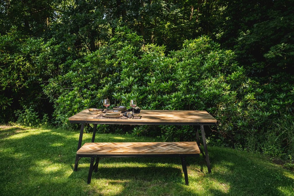 The Herringbone Bench - Natural - 150 - Skandi London