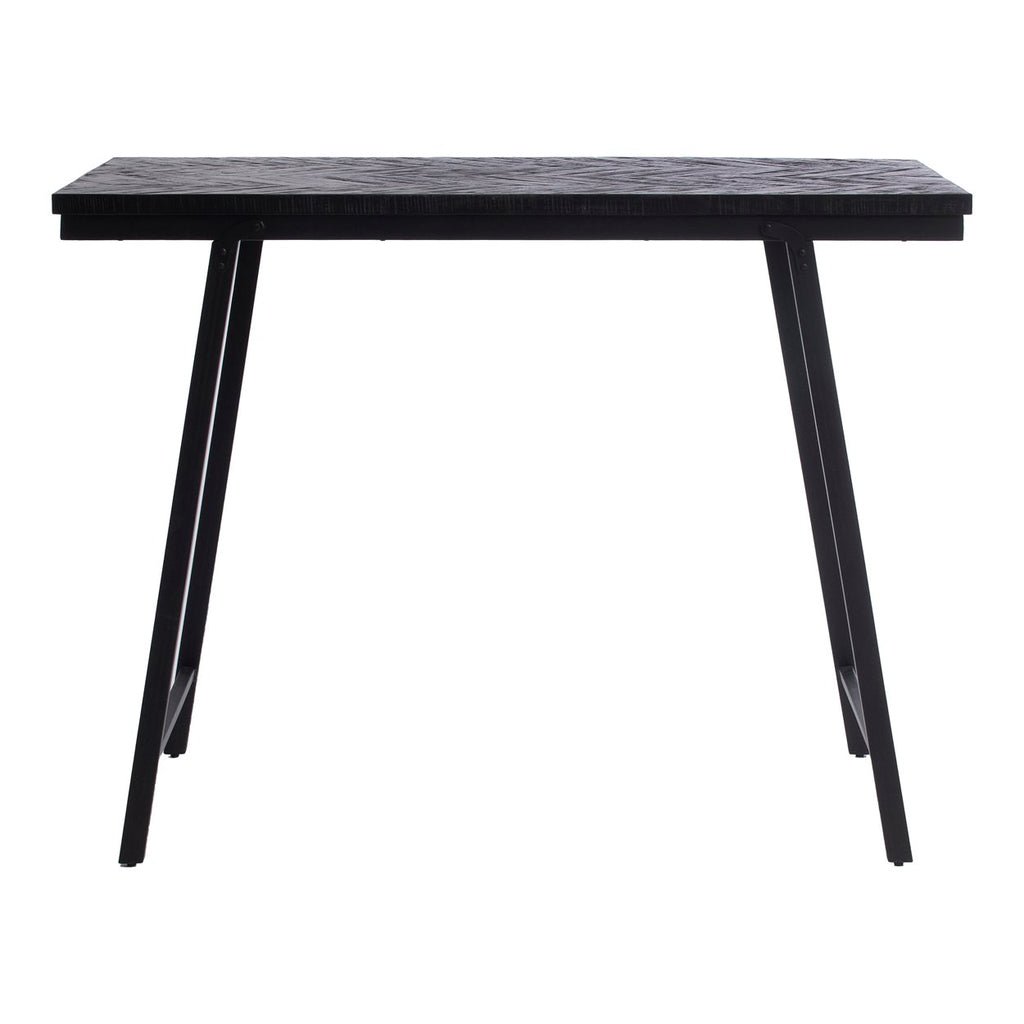 The Herringbone High Table - Black - 140cm - Skandi London