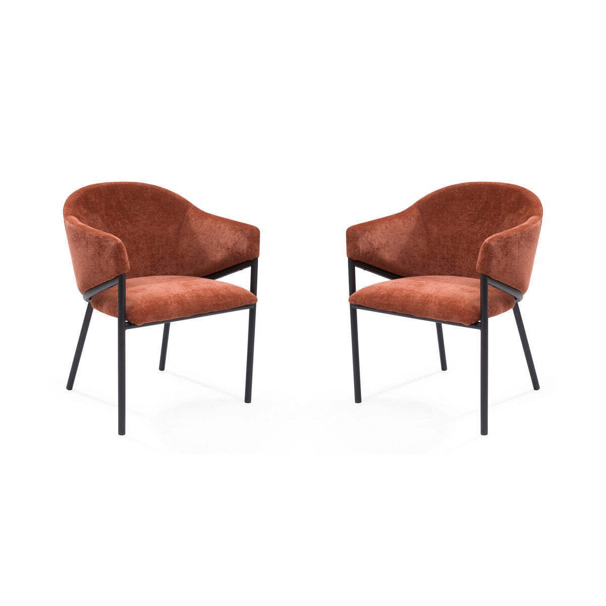 Aidan Armchair - Rust - Set of 2