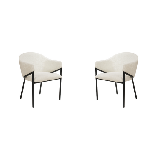Aidan Armchair - Polar Bouclé - Set of 2