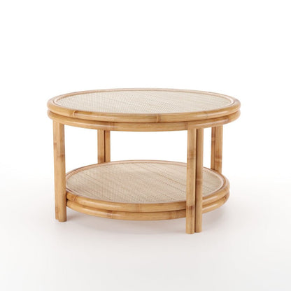 Japandi Artisanal Rattan Coffee Table - Skandi London