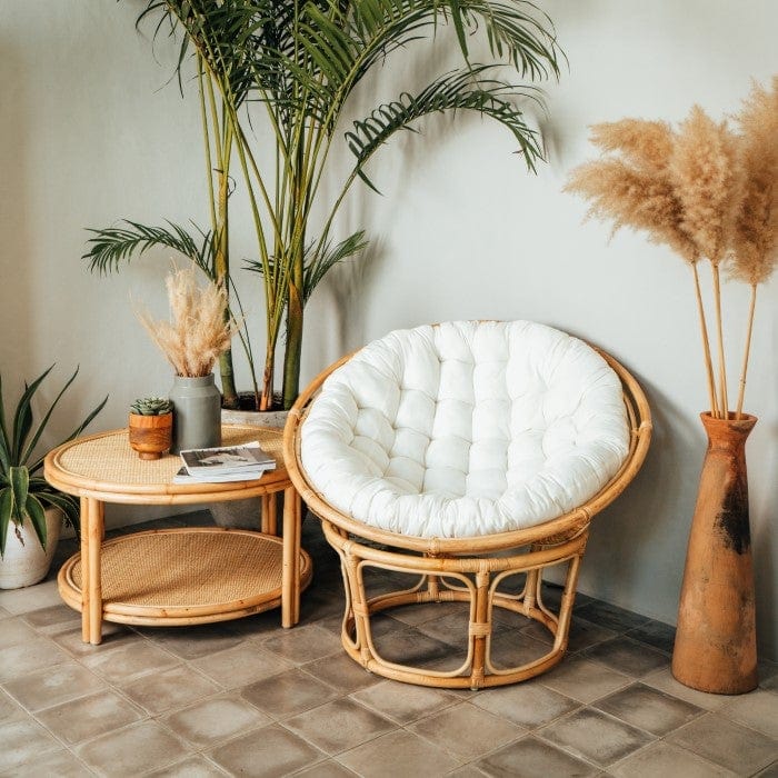 Japandi Artisanal Rattan Coffee Table - Skandi London