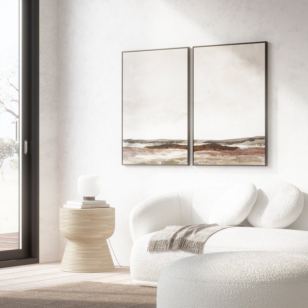 Japandi Side Table and Stool - Alya - Skandi London