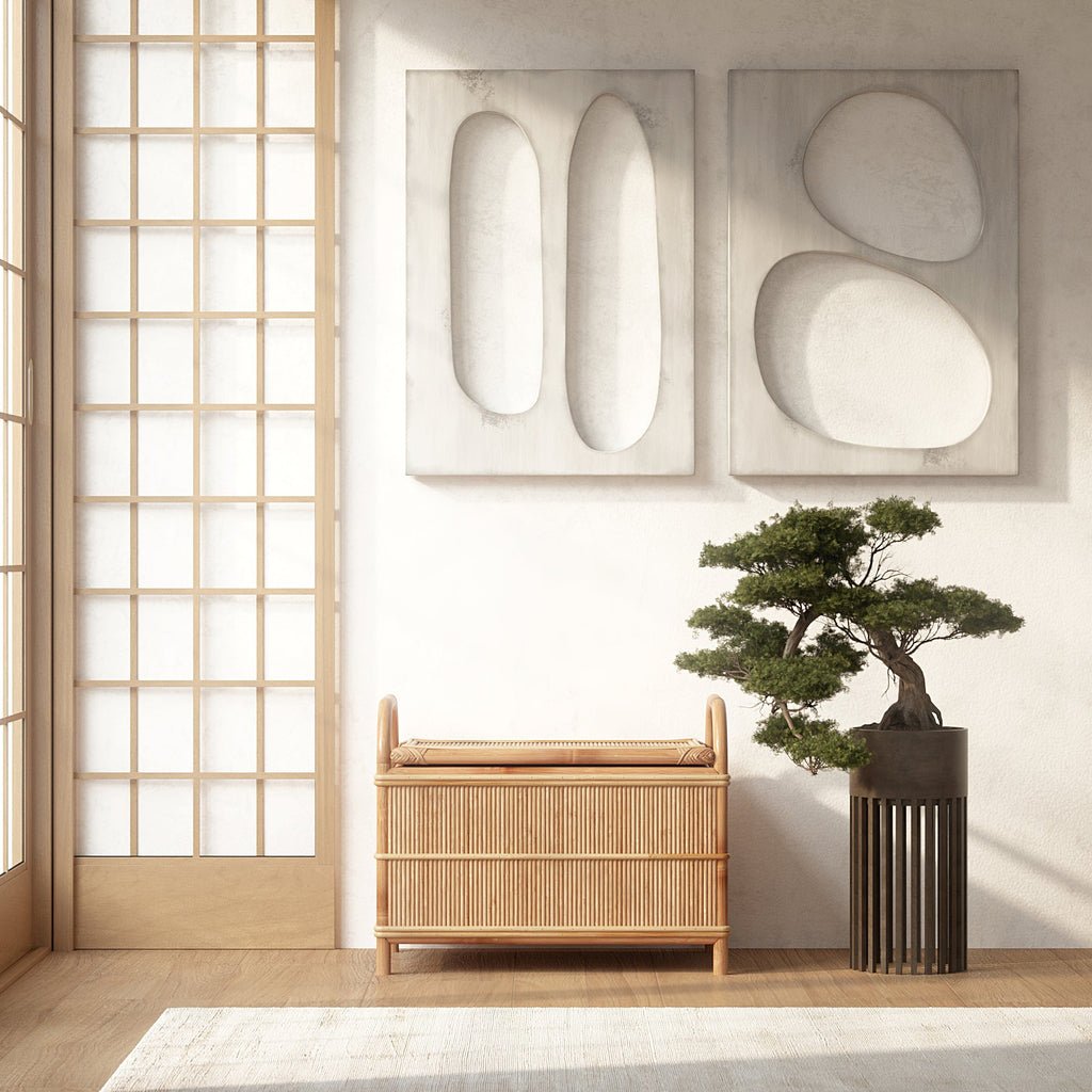 Japandi Wooden Storage Trunk and Bench - Skandi London