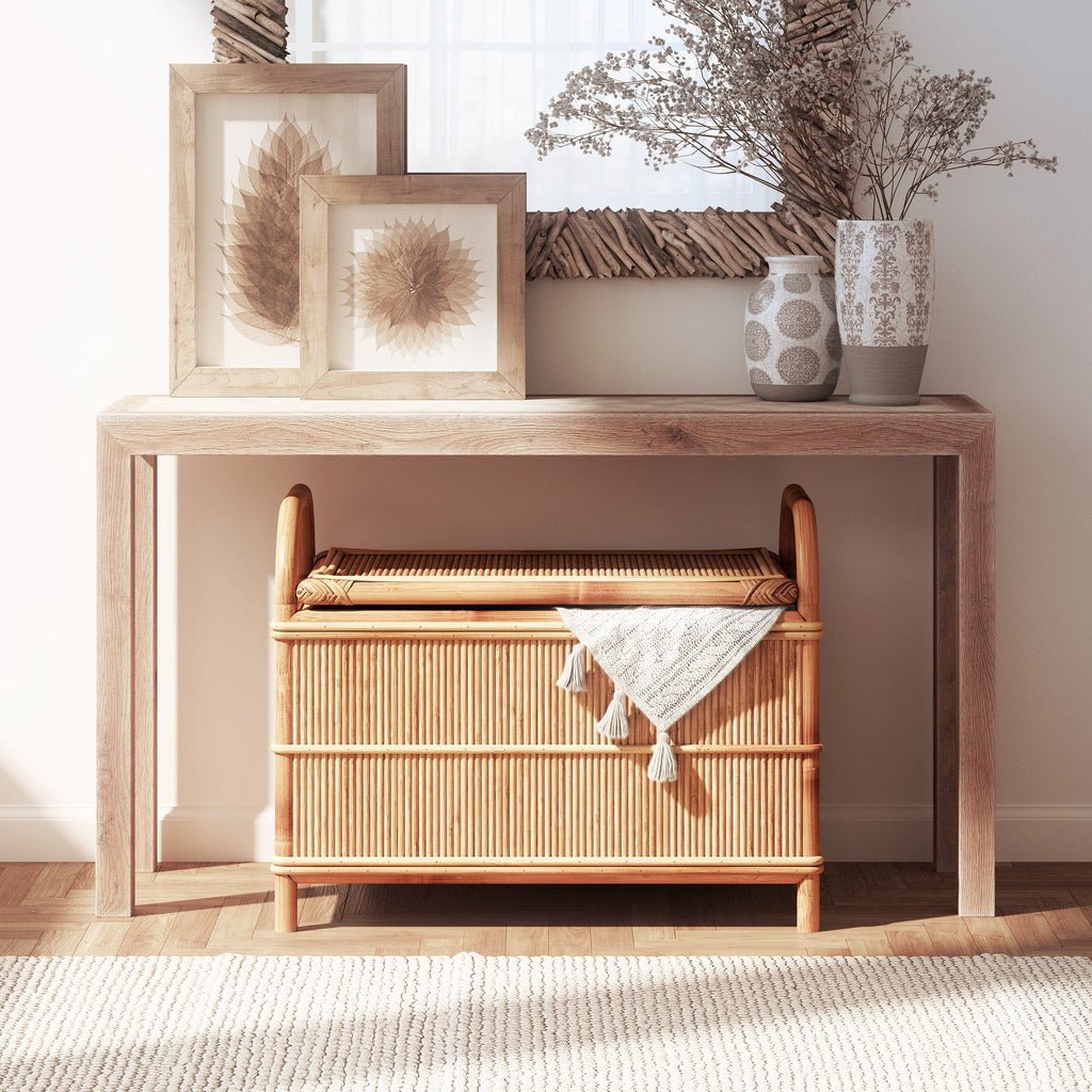 Japandi Wooden Storage Trunk and Bench - Skandi London