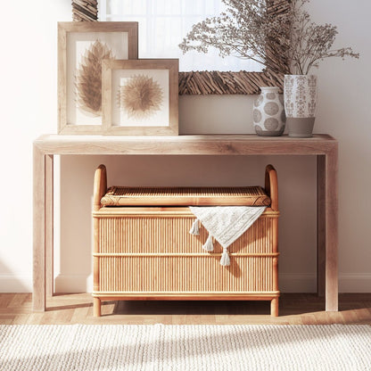Japandi Wooden Storage Trunk and Bench - Skandi London