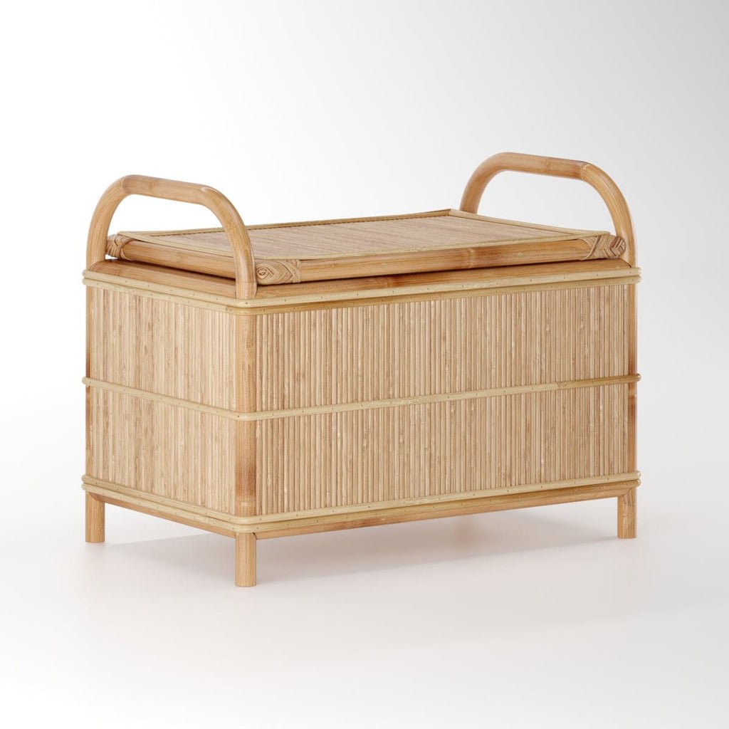 Japandi Wooden Storage Trunk and Bench - Skandi London