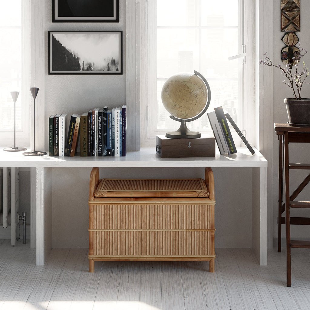 Japandi Wooden Storage Trunk and Bench - Skandi London