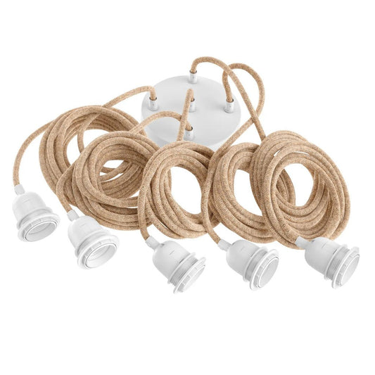 Fitting Lamps Ceiling - Natural White - 5 Fittings - Skandi London