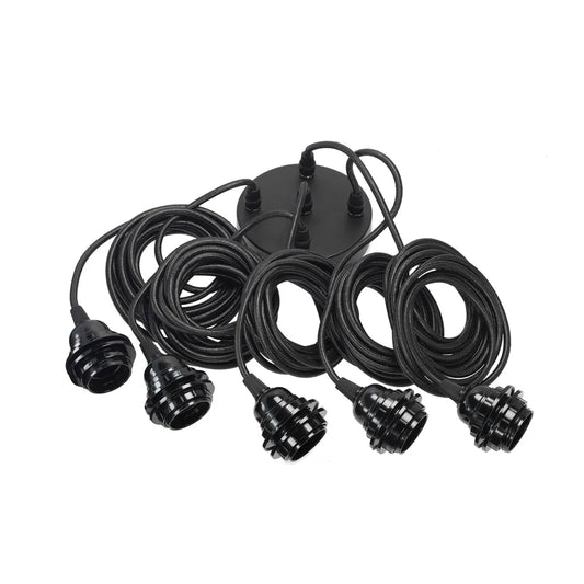 Fitting Lamps Ceiling - Black - 5 Fittings - Skandi London