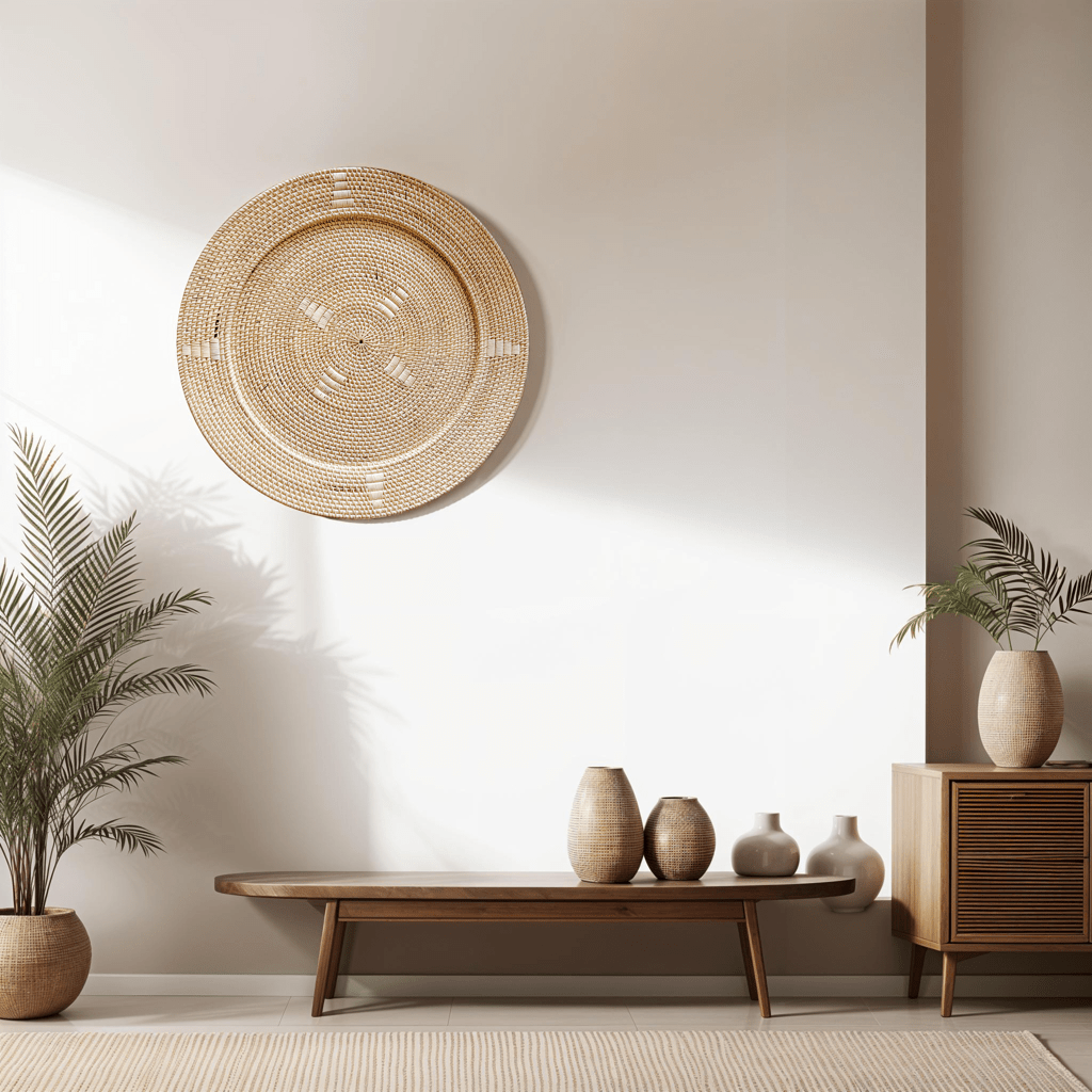 Natural Boho Chic & Japandi Large Wall Plate - Skandi London