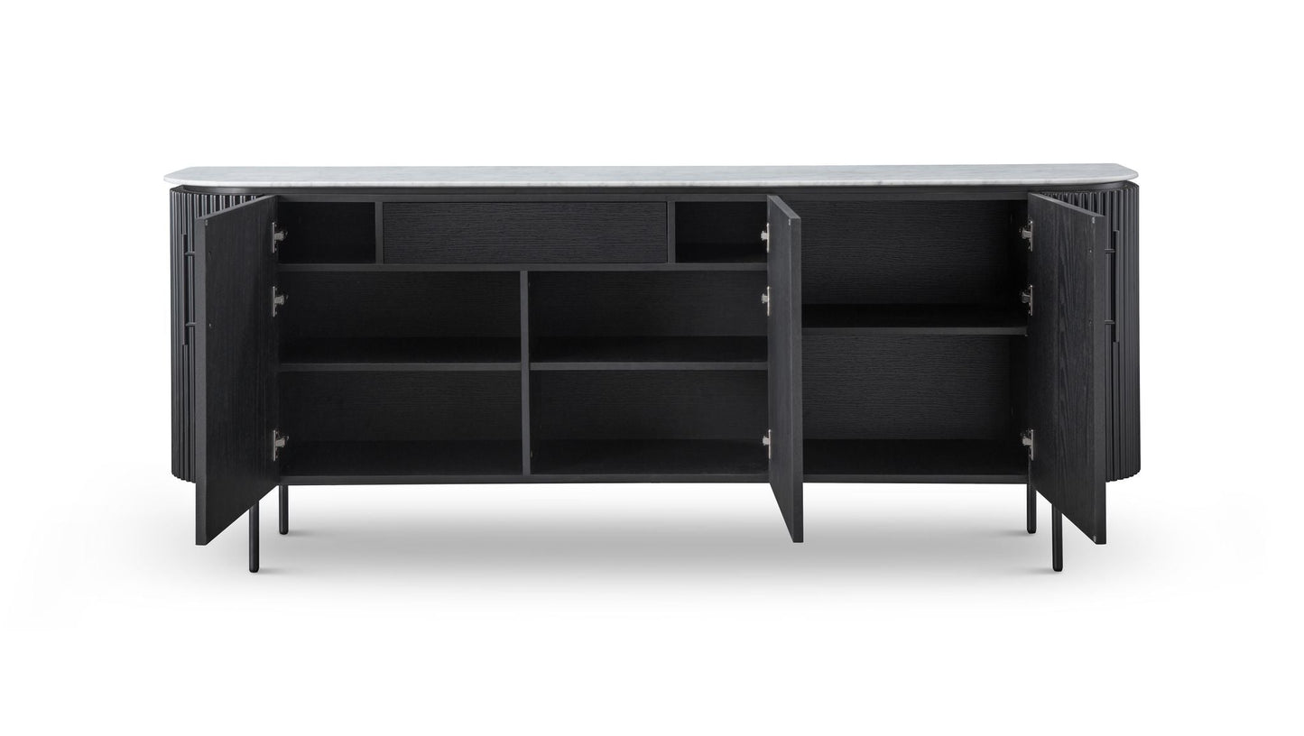 Lantine Marble Buffet - Black Oak