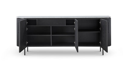 Lantine Marble Buffet - Black Oak