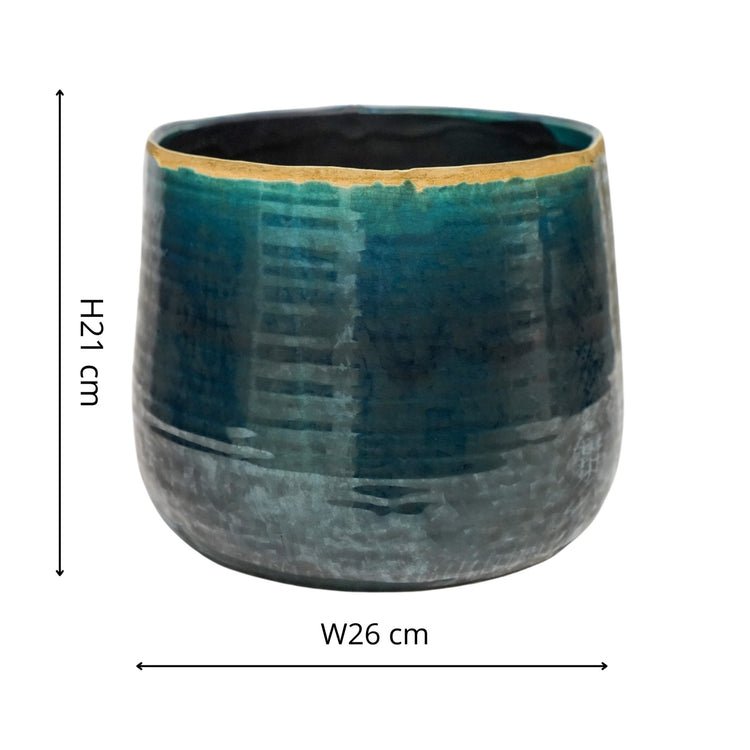 Pot Como Turquoise H21Cm D26Cm - Skandi London
