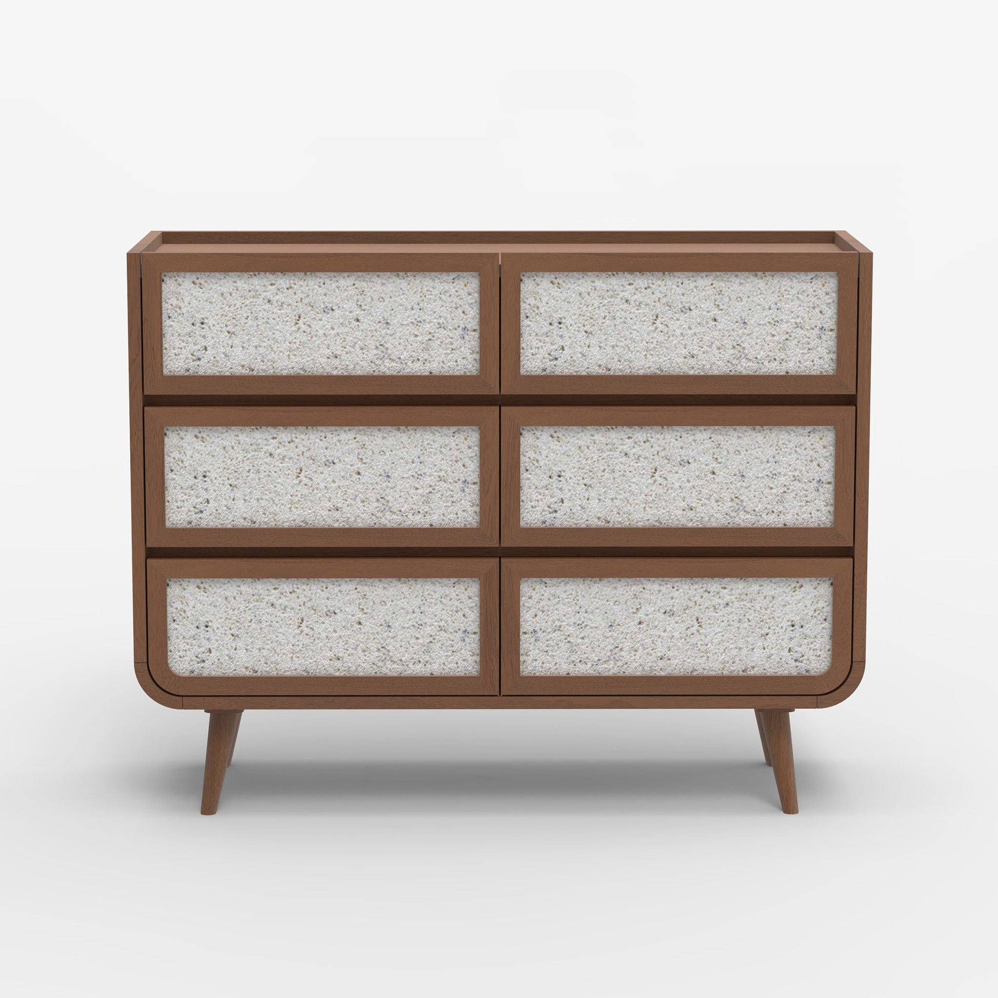 Brompton Six Drawer Chest - Walnut - Skandi London
