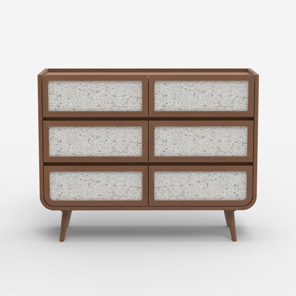 Brompton Six Drawer Chest - Walnut - Skandi London