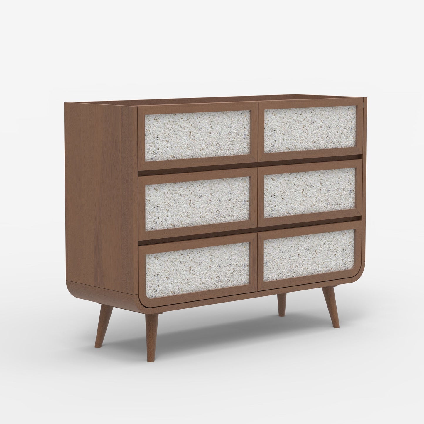 Brompton Six Drawer Chest - Walnut - Skandi London