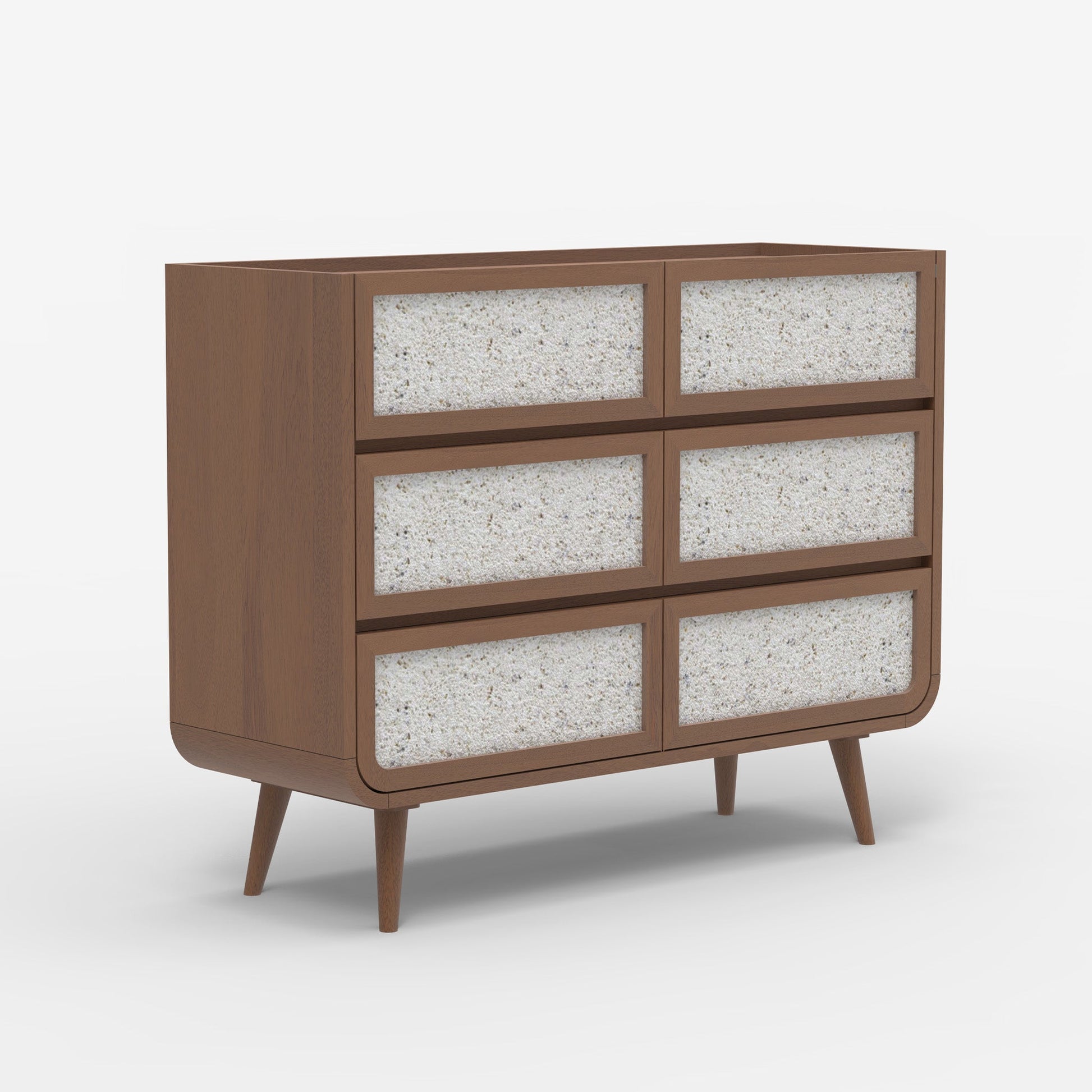 Brompton Six Drawer Chest - Walnut - Skandi London