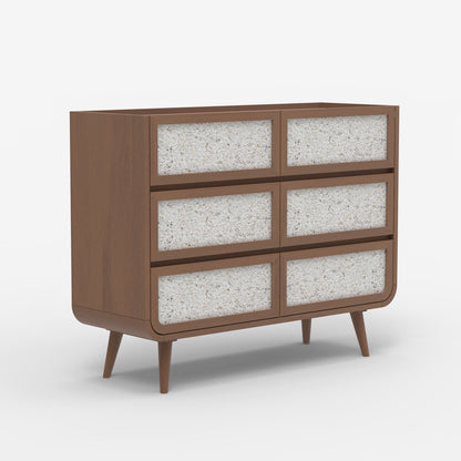 Brompton Six Drawer Chest - Walnut - Skandi London