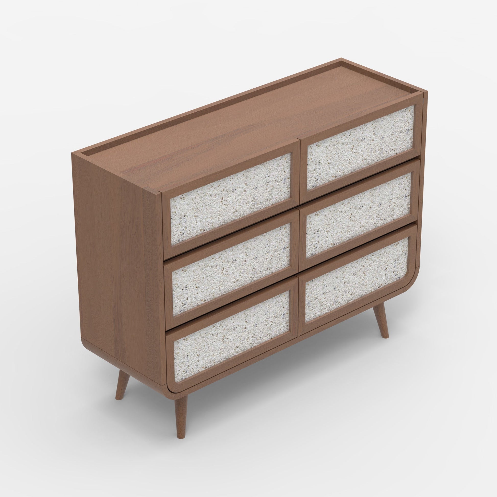 Brompton Six Drawer Chest - Walnut - Skandi London