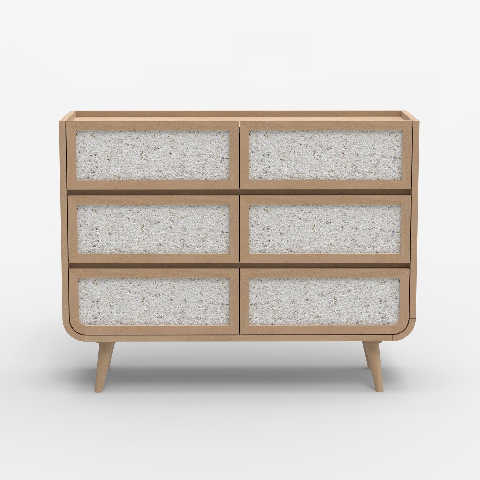 Brompton Six Drawer Chest - Natural - Skandi London