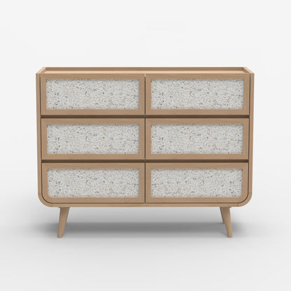 Brompton Six Drawer Chest - Natural - Skandi London