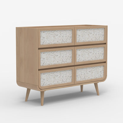 Brompton Six Drawer Chest - Natural - Skandi London