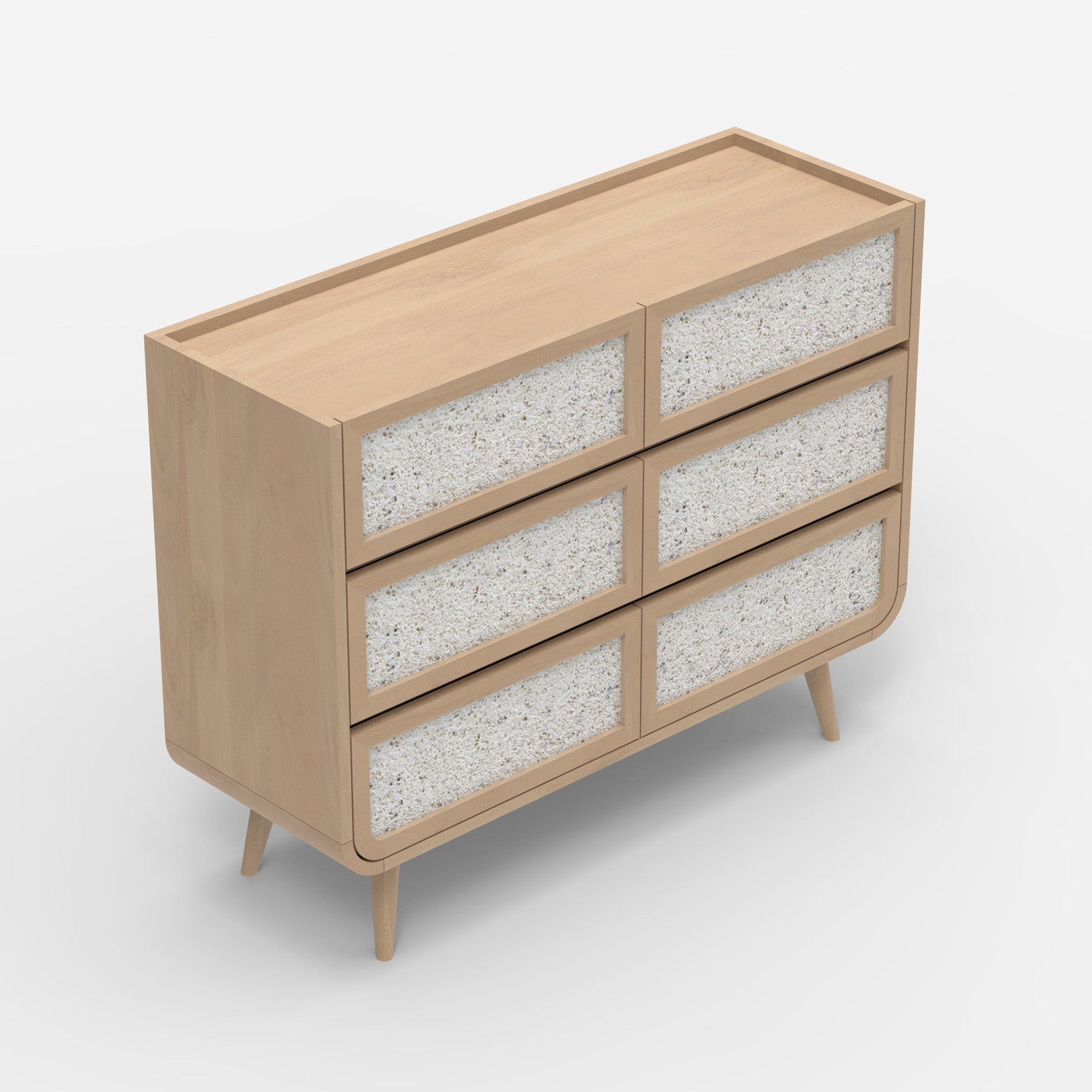 Brompton Six Drawer Chest - Natural - Skandi London