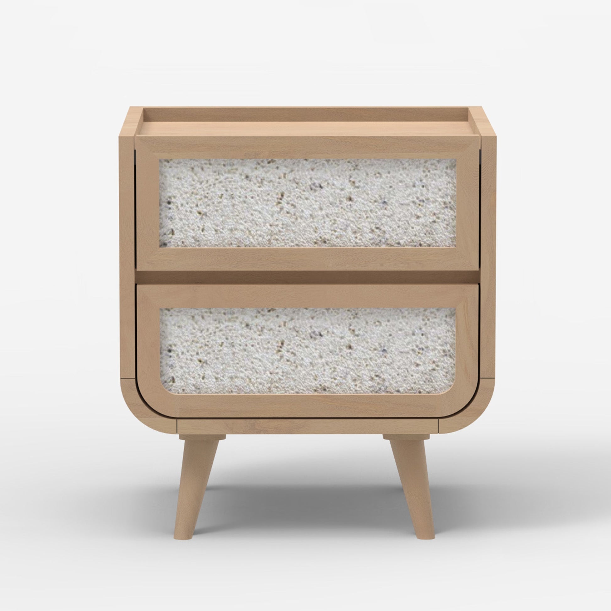 Brompton Two Drawer Side Table - Natural - Skandi London