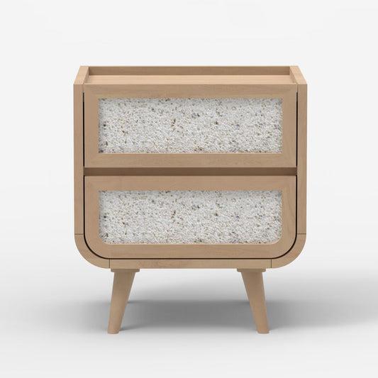 Brompton Two Drawer Side Table - Natural - Skandi London