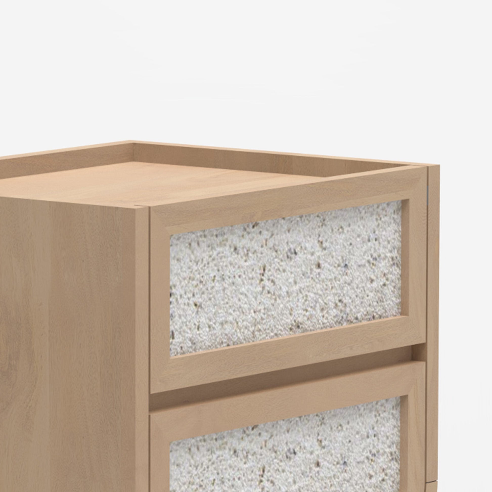 Brompton Two Drawer Side Table - Natural - Skandi London